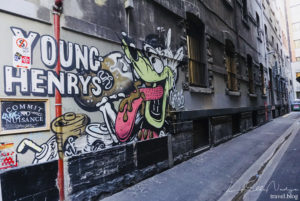 Young Henreys Graffiti of a cartoon dog 