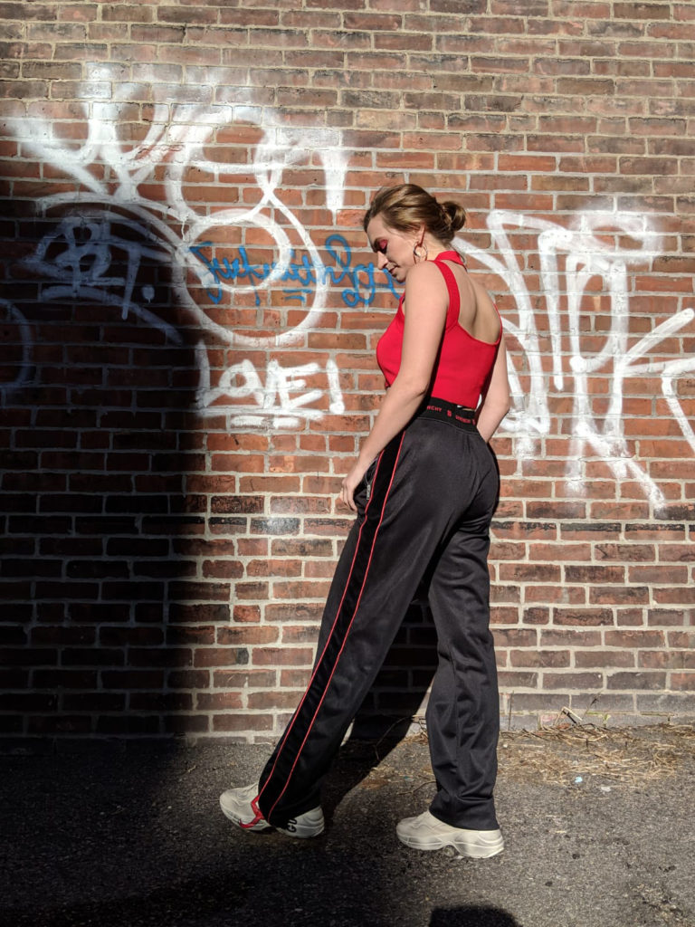 Alexander Wang Top in Red and Givenchy Pants