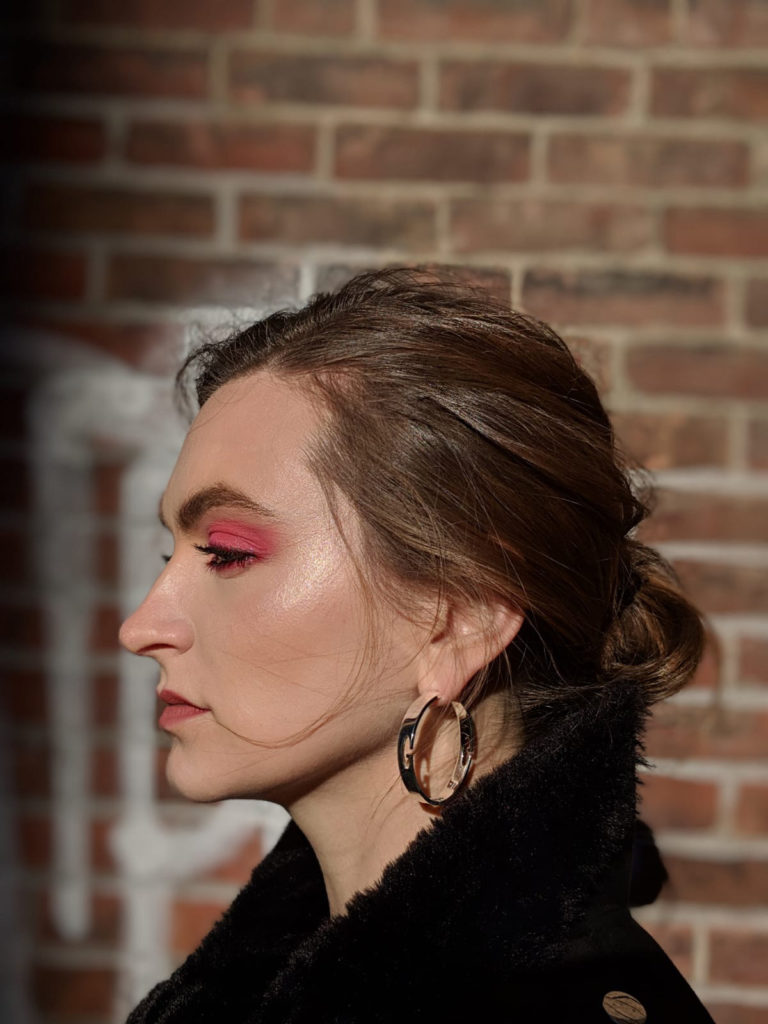Gucci Earrings, Pink Eyeshadow 