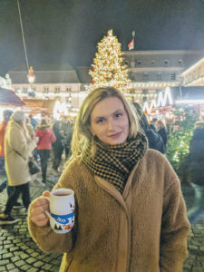 Drinking Gluhwein at the Dusseldorf Christmas Market 