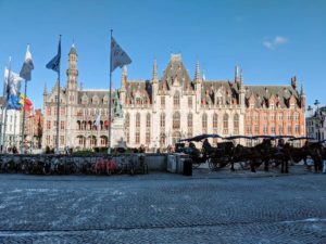 The Markt of Bruges is located in the heart of the city. 