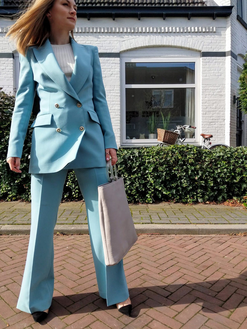 Spring Blue's: ZARA Suit and Current Color Trends